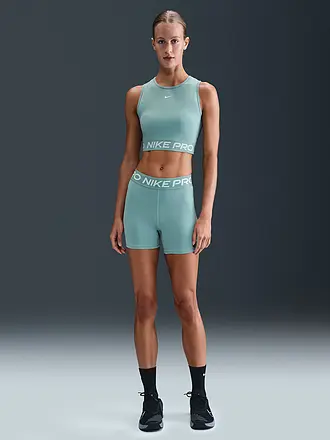 NIKE | Damen Fitnesstop Pro Cropped | petrol